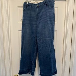 Size 14, LOFT, wide leg jeans